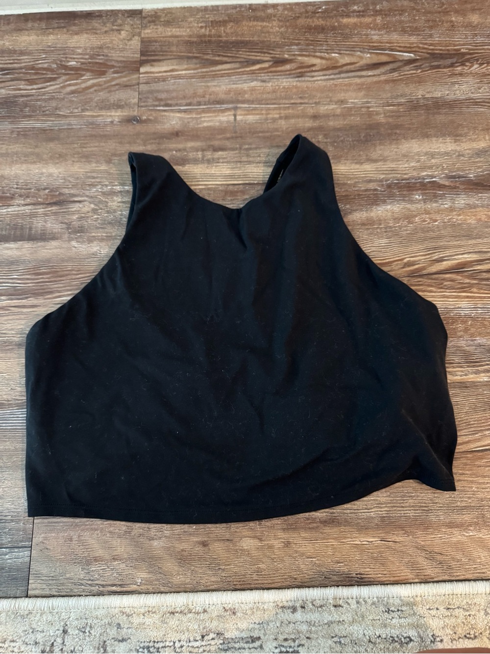 Athleta Black High-Neck Crop Tank